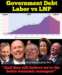 CaraMia200's tweet photo. #Auspol #LNP’s Scotty-look-alike #NuclearTed,now shadow Treasurer. Some of you may’ve used his dull rant of grievances @NationalPressClub today, to catch a couple of winks.
You missed a few lies. No vision, expertise or truth.
It’s THEIR debt! #LNPSameOldBullshit #Auspol https://t.co/gUQSY94UAk