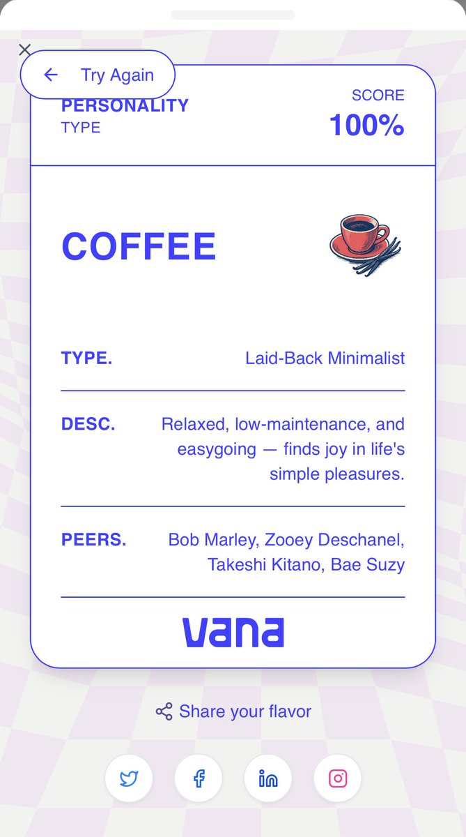 j0rjjjj's tweet image. If I was an Ice Cream Flavour, I&apos;d be Coffee, Relaxed, low-maintenance, and easygoing — finds joy in life&apos;s simple pleasures..
Taste your data: app.vana.com #datarevolution @vana