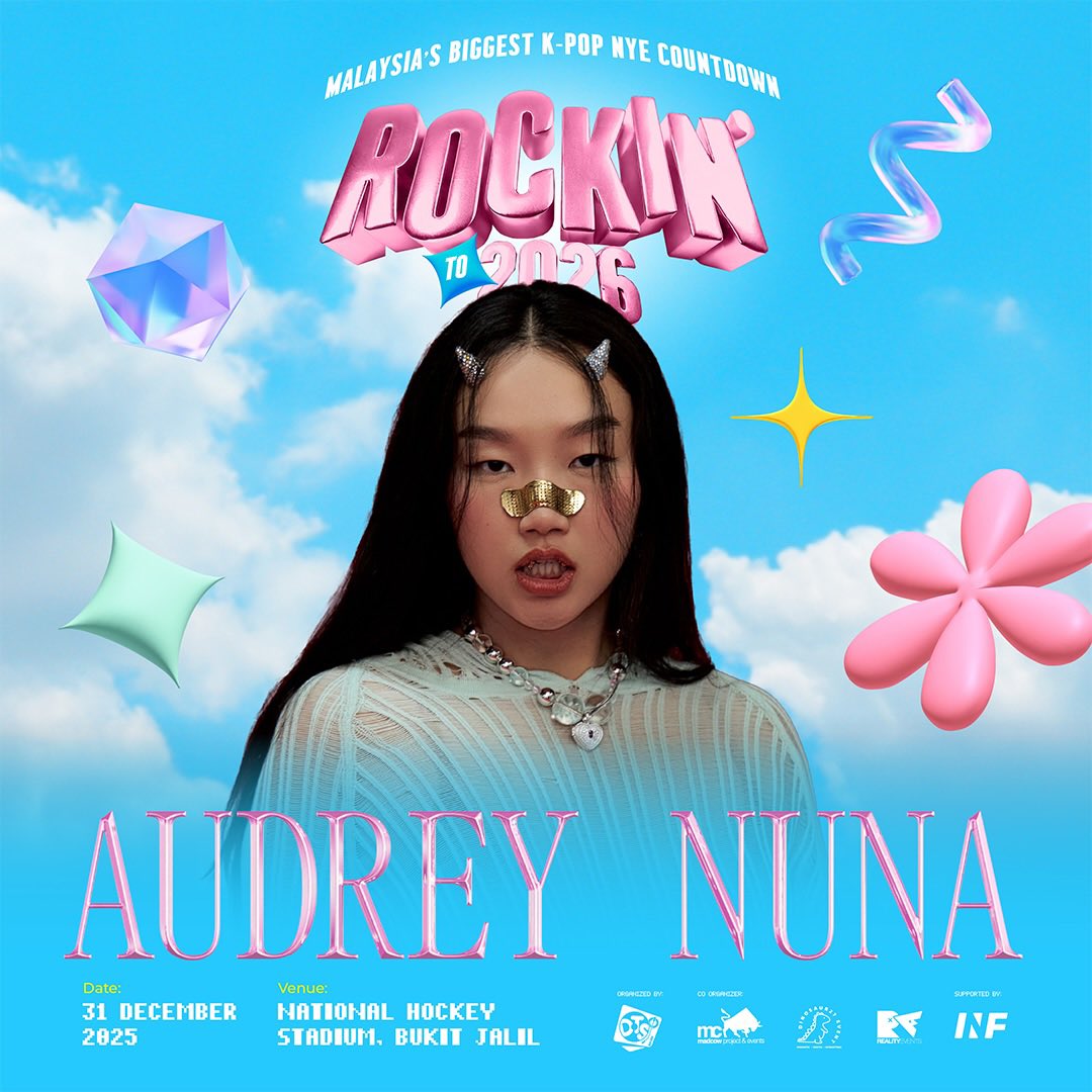 [INFO] Rockin’ To 2026 - Lineup Announcement

Audrey Nuna is coming to Malaysia as part of the Rockin’ To 2026 lineup!

🎟️: ticketmelon.com/rockinto2026/N…

Grab your tickets now at 10% off!

#RockinTo2026 #AudreyNuna #AudreyNunainKL #AudreyNunainMY
