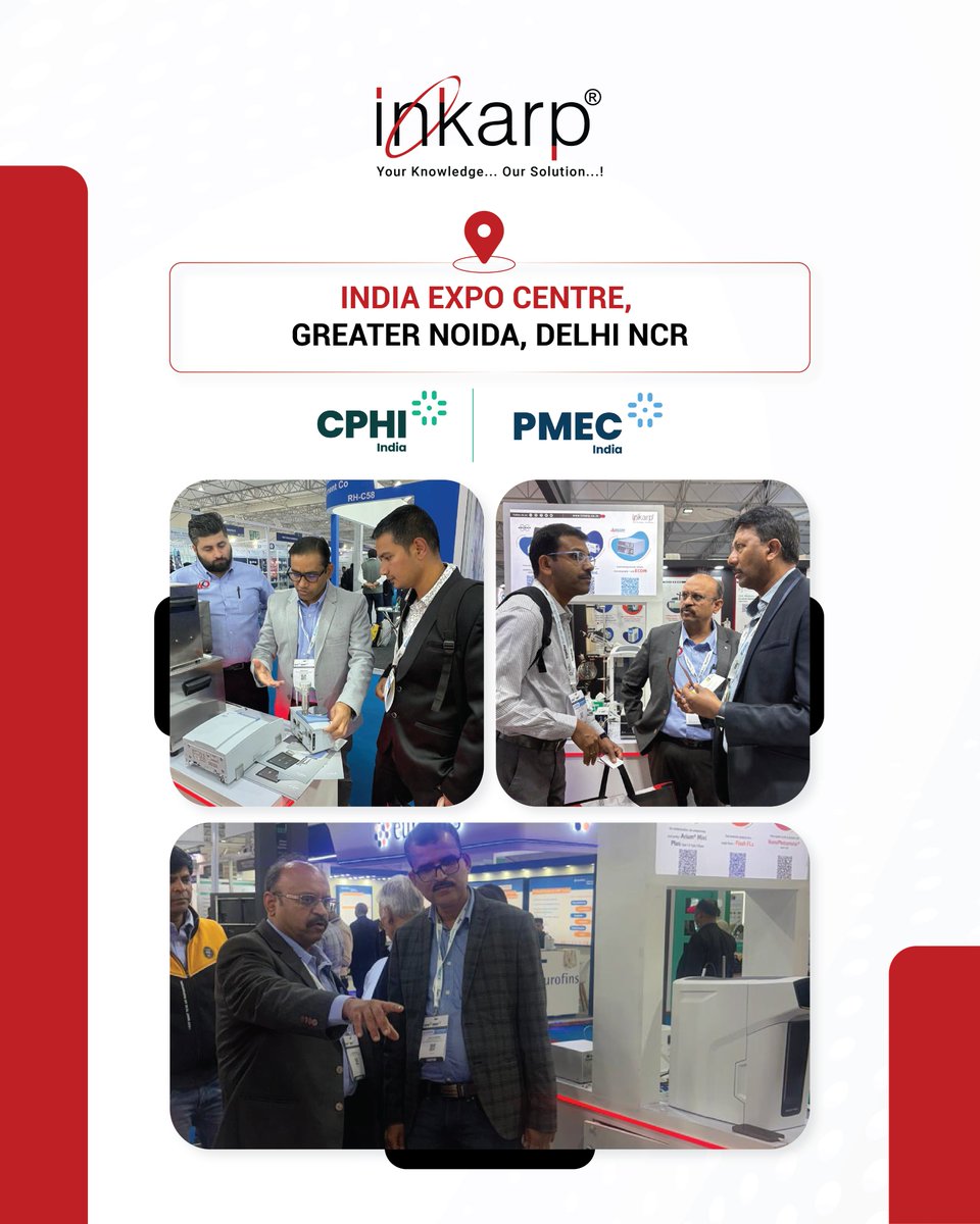 inkarpindia's tweet image. 🌟 Day 2 at CPHI-PMEC 2025! 🌟

We’re live at Stall RH.D61 &amp;amp; RH C62 bringing pharma, biotech &amp;amp; lab innovations to life. 🔬

Join us for live demos, expert talks &amp;amp; cutting-edge instrumentation for scientific research labs.

#InkarpInstruments #CPHIIndia2025 #Biotech #PharmaRAndD