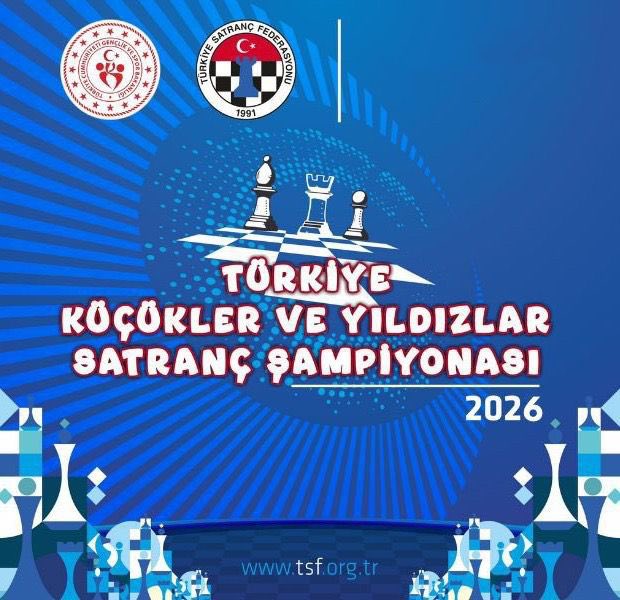 2026 Türkiye Küçükler ve Yıldızlar Satranç Şampiyonası

2026 Türkiye Küçükler ve Yıldızlar Satranç Şampiyonası 24 – 31 Ocak 2026 tarihleri arasında Antalya, Pine Beach Belek Kongre Salonlarında gerçekleştirilecektir.

Federasyonumuz Tarafından Konaklama İşlemleri Yapılmayacaktır.