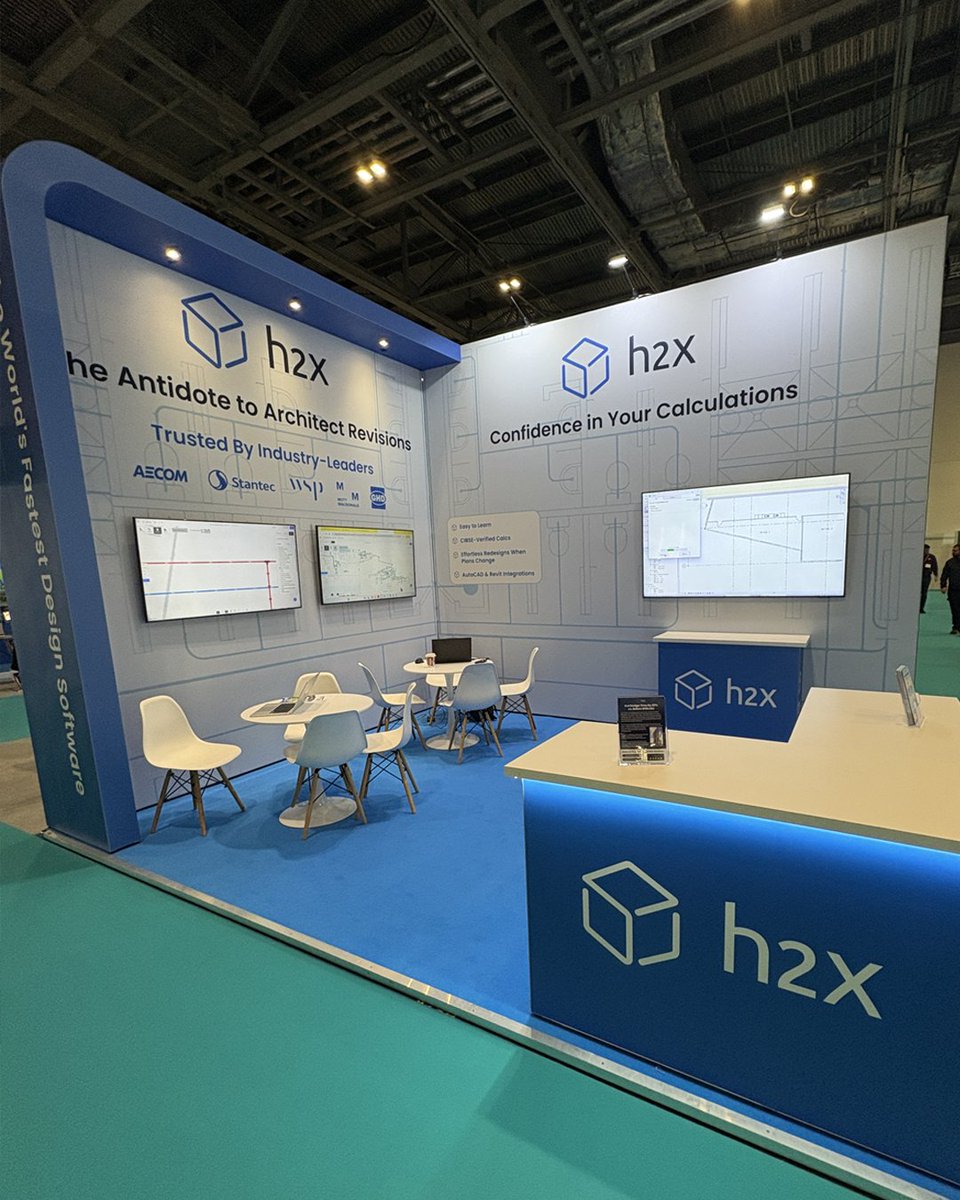 h2xengineering's tweet image. elementalLONDON done ✅

Big thanks to everyone who stopped by the h2x stand last week!

We had some great convos about designing mechanical and plumbing systems without spreadsheets and guesswork, generating automated CIBSE-verified calcs, how we integrate with Revit, and more.…