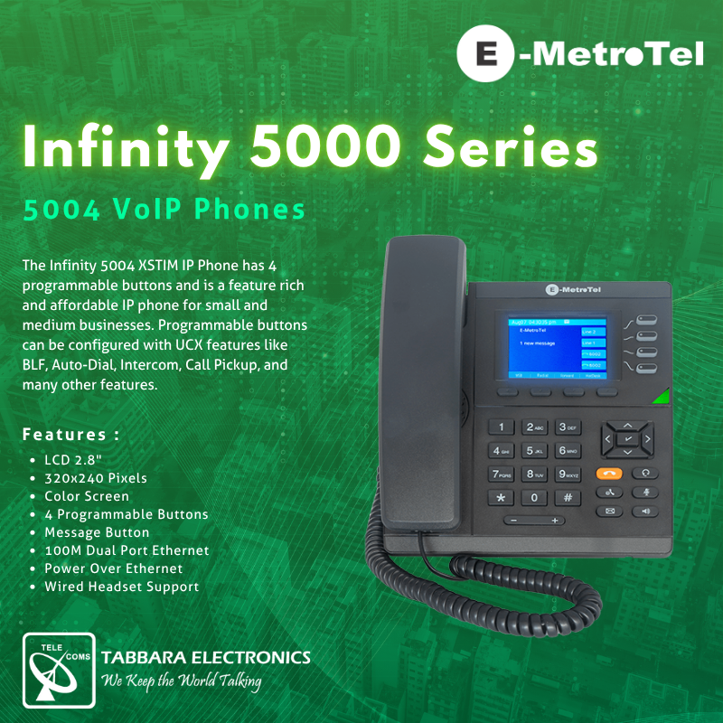 tabbarallc's tweet image. The Infinity 5000 Series provides crystal-clear HD audio, ensuring that all communications are heard with exceptional clarity. 

#tabbaraelectronics #E-MetroTel #dubai #uae #abudhabi #mena #OfficeEfficiency #5004
#VoIPSolutions 
#ملتزمون_ياوطن
#نتصدر_المشهد