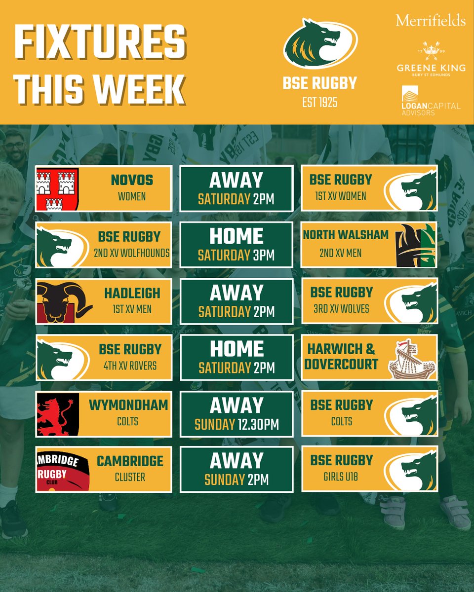 FIXTURES THIS WEEK

Even though the Men's 1s are taking a break, there's still plenty to cheer for this week! From away games to home clashes at Haberden, don't miss the action and come support the teams battling it out. Let’s make some noise for BSE Rugby! 💚