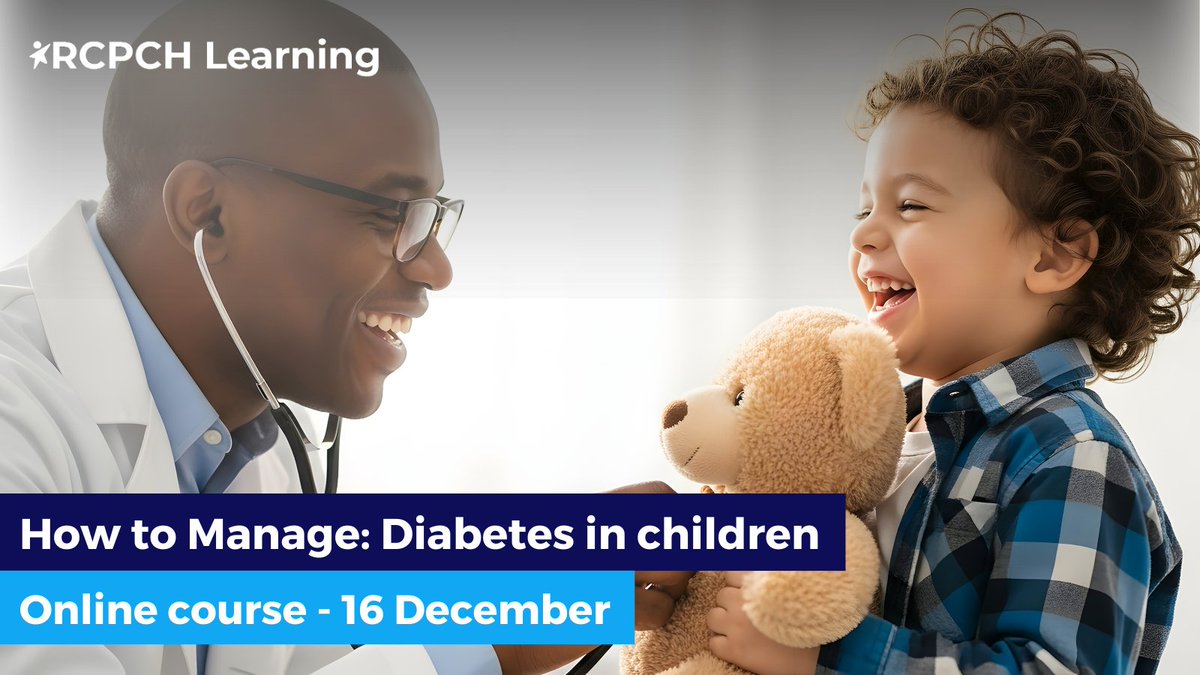 RCPCHtweets's tweet image. Diabetes can result in life-threatening emergencies – it’s time to get prepared. Get clear, practical tools to support children and families with confidence.

Register: rcpch.ac.uk/education-care…