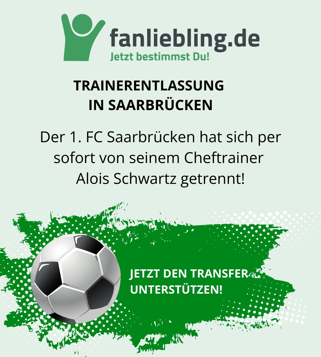 Alois muss gehen!

#1fcsaarbrücken  #fanart #Fussball #amazing #socialmedia #like  #liebe #herz