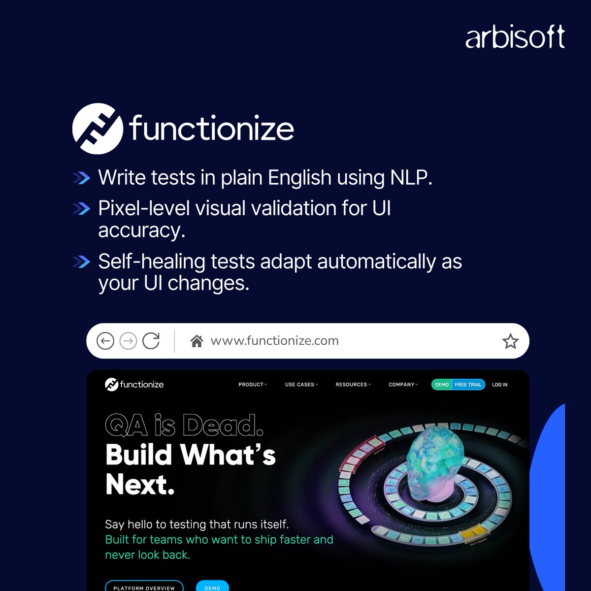 arbisoft's tweet image. AI tools are rewriting test automation! ⚡
From plain-English tests to self-healing UIs, these platforms make QA smarter, faster, and more reliable.
Full breakdown by Salman Tariq, SQA Engineer at Arbisoft: tinyurl.com/2wcwfpam

#AI #TestAutomation #Arbisoft