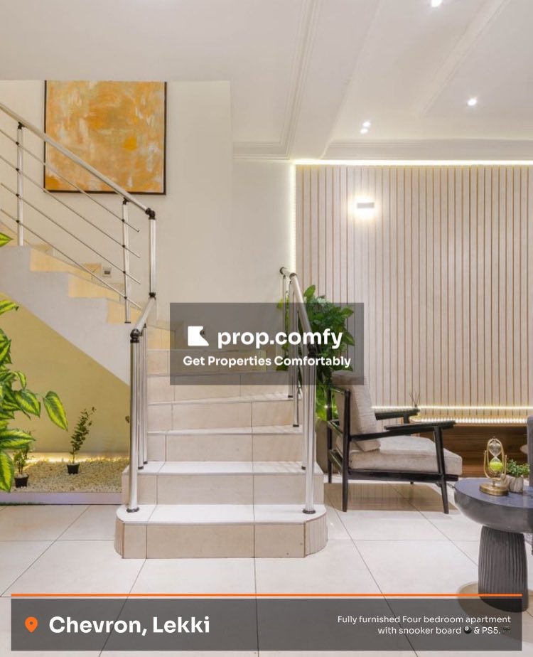 propcomfy's tweet photo. Step into our fully furnished 4-bedroom apartment featuring a snooker table 🎱 and PS5 🎮 for endless fun.
💰 ₦180,000
📍 Chevron, Lekki
Spots are filling fast — book your stay today!
📩 DM us for inquiries or a private viewing.
#chevronlekki #luxuryliving #shortletinlagos https://t.co/ZYMwgPGAtX