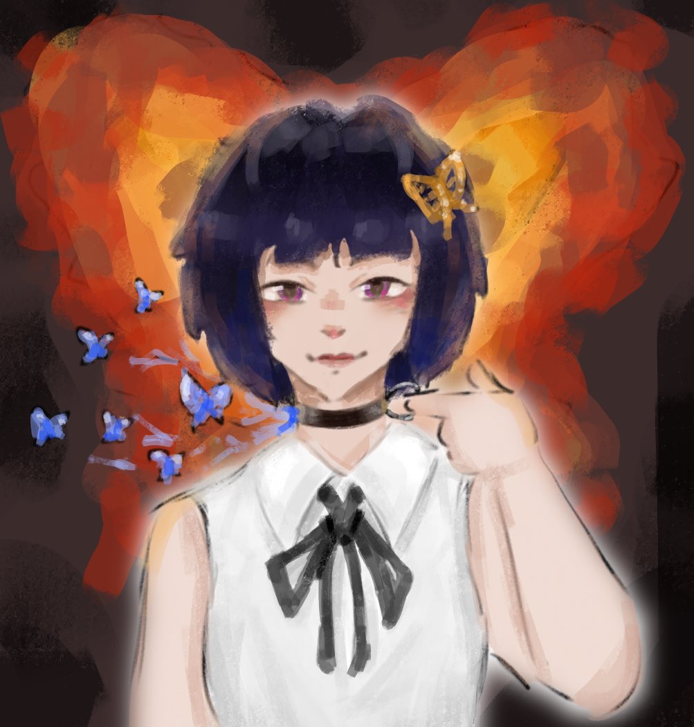 relvig_'s tweet photo. Yosano as Reze and kunisano #bsd #BSD #bsdtwt #yosano #yosanobsd #reze #csm #kunisano https://t.co/P9ArELEZdC