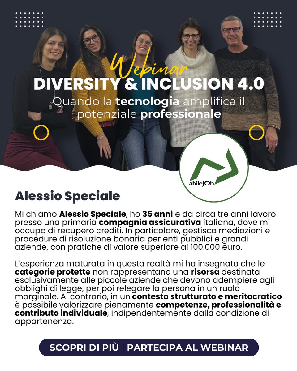 Adams_Hand_'s tweet image. Quale modo migliore per affrontare il tema della disabilità e del lavoro, se non attraverso la testimonianza autentica di chi vive questa condizione?  

Unisciti alla conversazione: 
linkedin.com/events/diversi…

#AdamsHand #BionITLabs #BionicHand #Amputee #Inclusion #Disability