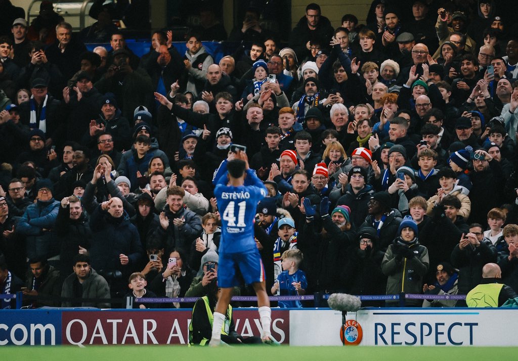 CFCPys's tweet image. Estevao: “From the moment I arrived here, I felt such a connection with the fans. I&apos;m just so happy that I could score for them and make them happy. I hope to keep making them happy and score more goals for them.&quot; 

(@primevideosport) #CFC 💙