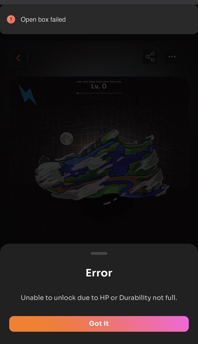 cryptosiberian's tweet photo. @mooarofficial @Stepnofficial Cannot lock it for use in STEPN, it appears to be used😕 https://t.co/mVnMCXJ0Ec