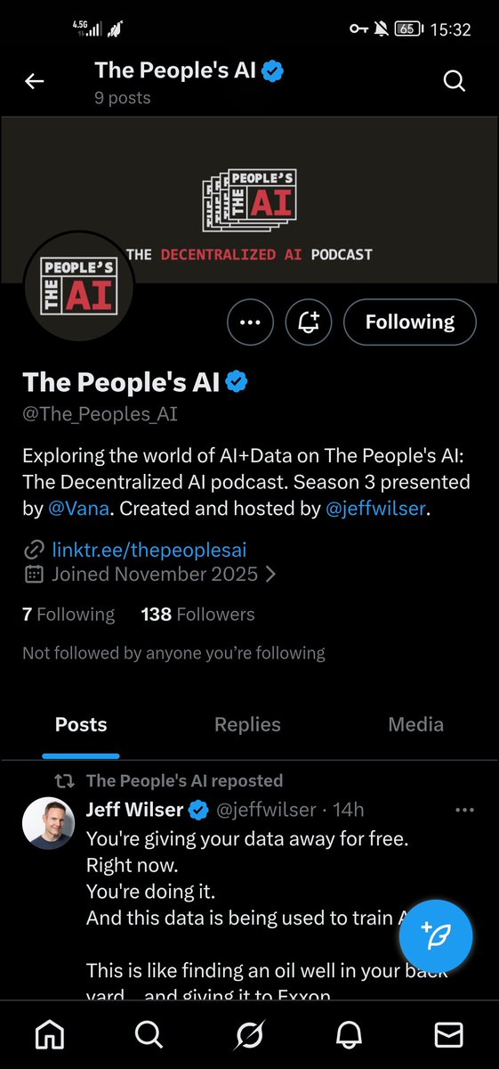 0xZhaco's tweet image. Finally found a solid pod for all things decentralized AI 🤖
The People&apos;s AI goes super deep into data markets, agents, and all the DePIN stuff.
Big shoutout to @vana and @The_Peoples_AI for putting this together.
Definitely worth a listen.
#datarevolution