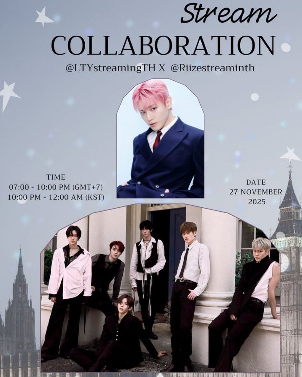 LTYStreamingTH's tweet photo. [🎧] Streaming Collaboration Party
#TAEYONG x  #RIIZE

Host:
@riizestreaminth

X

Co-Host:
@LTYStreamingTH

🗓️ : 27 NOV  2025

🇹🇭 : 07.00-10.00 PM (GMT+7)
🇰🇷 : 09.00 -12.00 AM (KST)
🔗 https://t.co/bHauoq3odE

#พี่สาวปั่นสตรีมน้องข้าว
#tyongfstreamingparty #ทยงพือสตรีม https://t.co/OnZh3Ir9TY