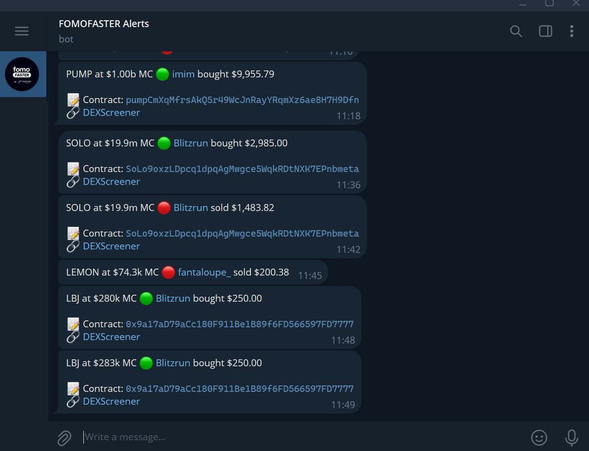 rr3332xyz's tweet image. To all my new followers thank you

Take a look at my project @FasterLabsDEV 

It&apos;s a very cool Telegram BOT that allows u to get fomo app notis on your telegram, so you don&apos;t have to be trading on phone.

I have plenty of cool ideas I wanna implement (copytrading, discord bot…