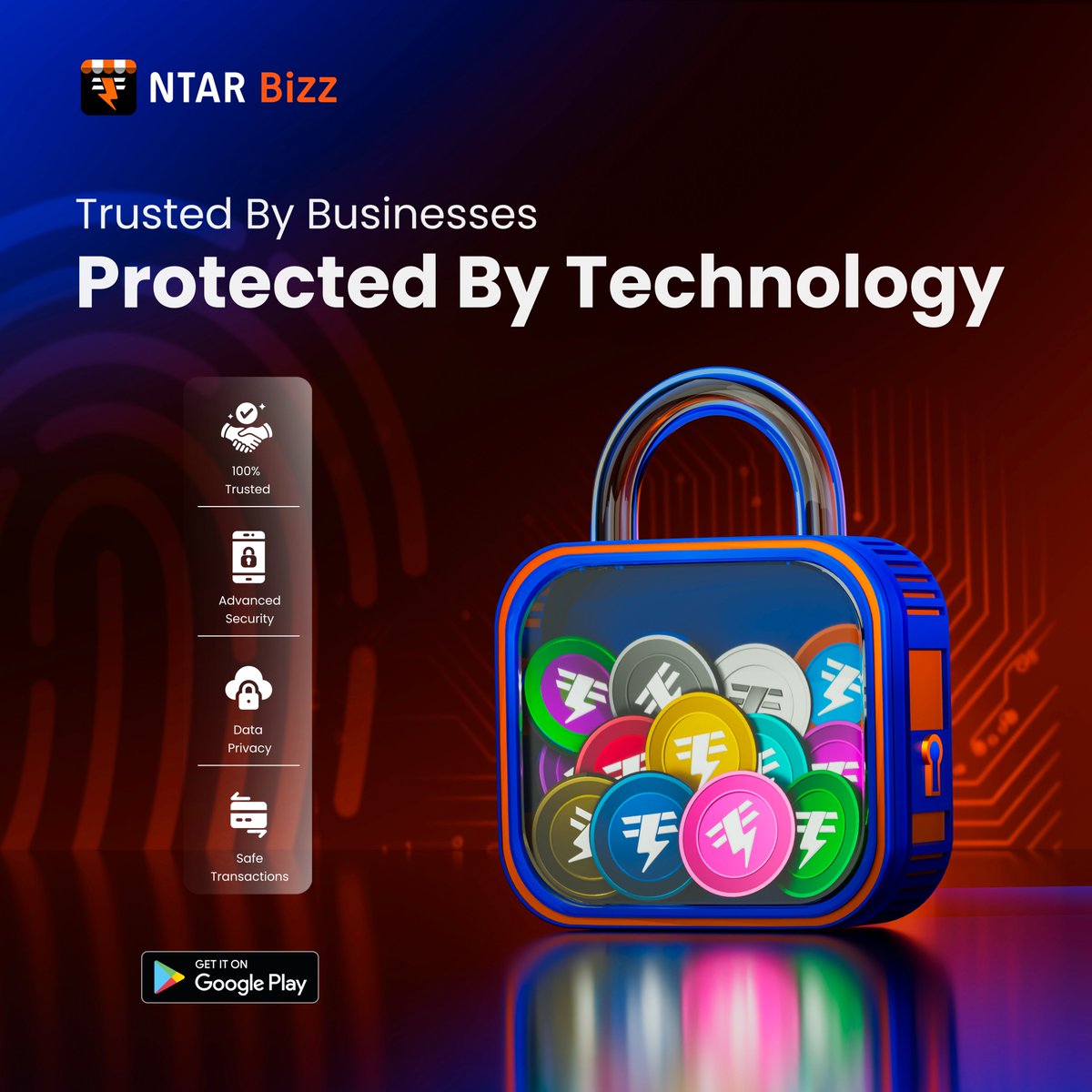 NTARBusiness's tweet image. 🔐 Powerful Protection for a Smarter Business

Your transactions should always feel safe — and with NTAR Bizz, they are. Enjoy trusted, tech-driven security that keeps your data protected and in your control. 💼✨🛡️

#SecureBusiness #FintechSolutions #DigitalSecurity #SafePayment