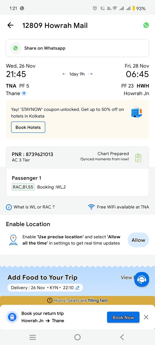 nikunjdudhani's tweet photo. My grandmother who is 75 yrs old is going to travel today has been left with a RAC seat. I know the train might be running full but a senior citizen lady should have some priority. Please help. The details are in the photo attach. @AshwiniVaishnaw @RailMinIndia @RailwaySeva https://t.co/70QIibqARH