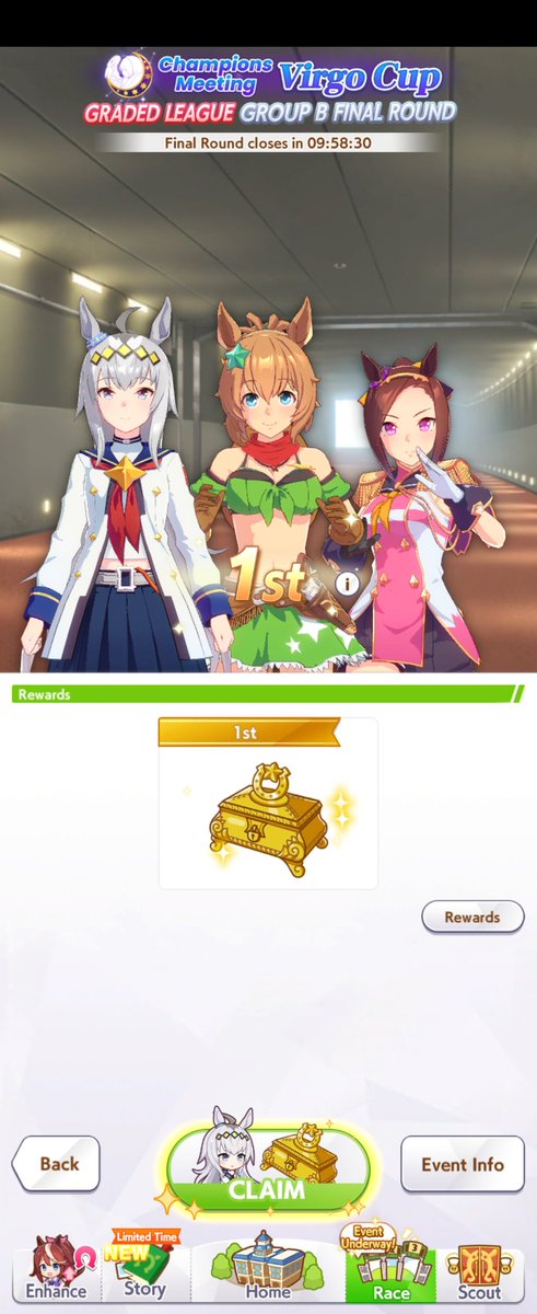 Eyyyyy my first champions meet win! (If you're wonderring what Sakura Bakushin O is doing there, she's there to be Sakura Breaks Shins O)