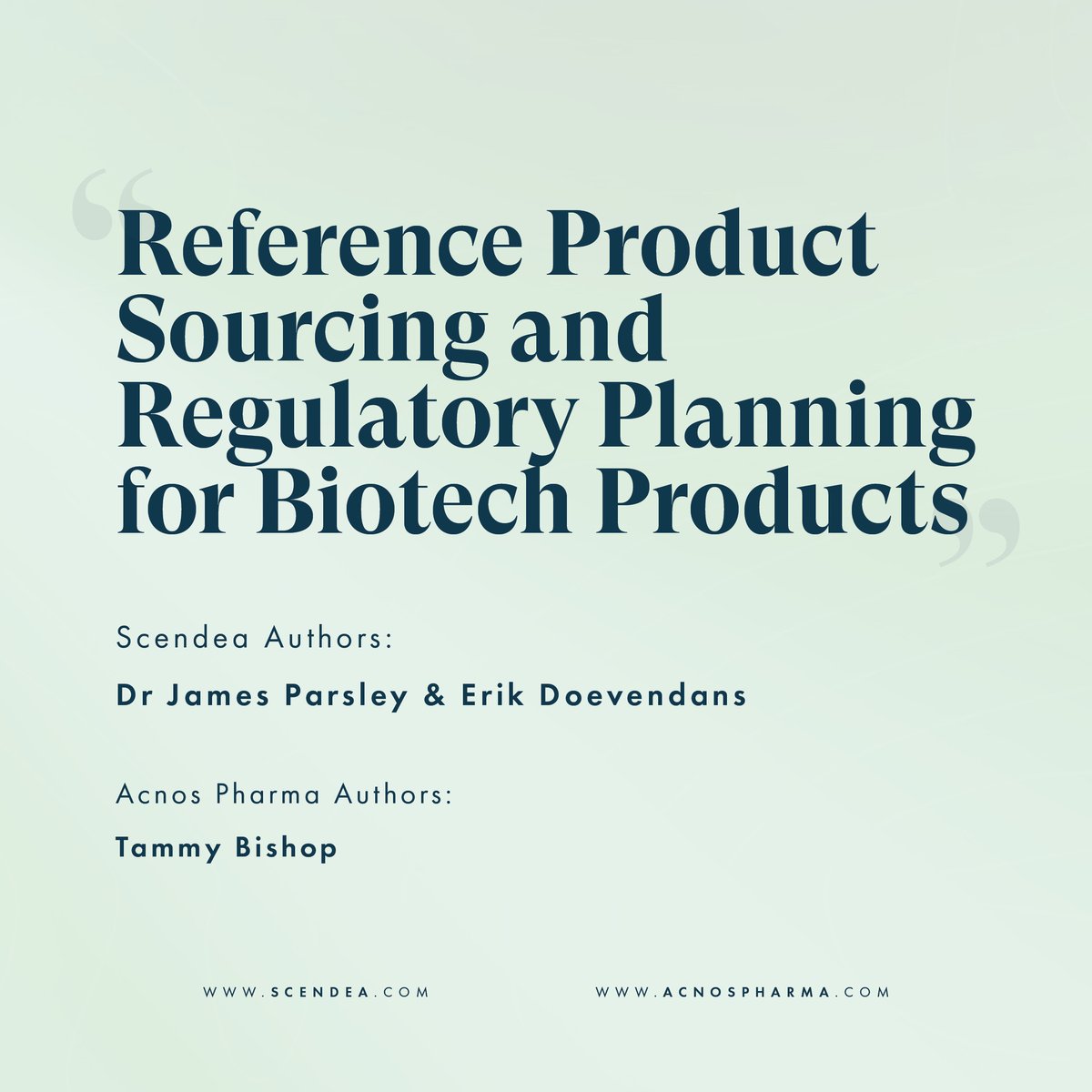 scendea's tweet image. Read and download our latest Whitepaper, &quot;Reference Product Sourcing and Regulatory Planning for Biotech Products&quot;, written in collaboration with Acnos Pharma - scendea.com/articles/refer…
-
Read and download the paper, today: 
-
#whitepaper #drugdevelopment