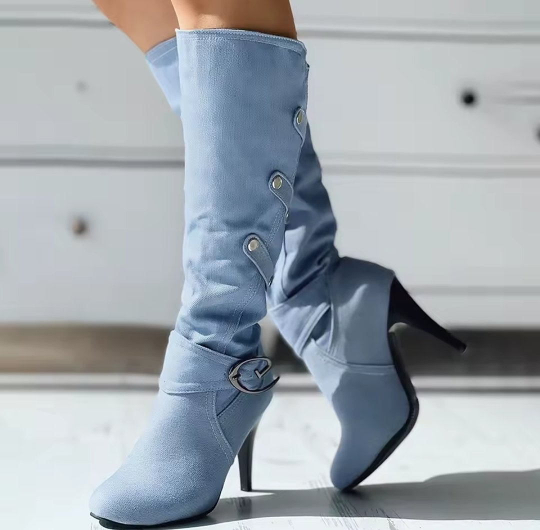 solvettistore's tweet image. Elegant, chic and effortlessly stylish. These soft blue high-heel boots add the perfect touch of class to any outfit and keep your look sharp and feminine. A must-have for your wardrobe.

#solvettistore #womenfashion #bootstyle #fashiontrend #usaonlineshopping #ukshopping