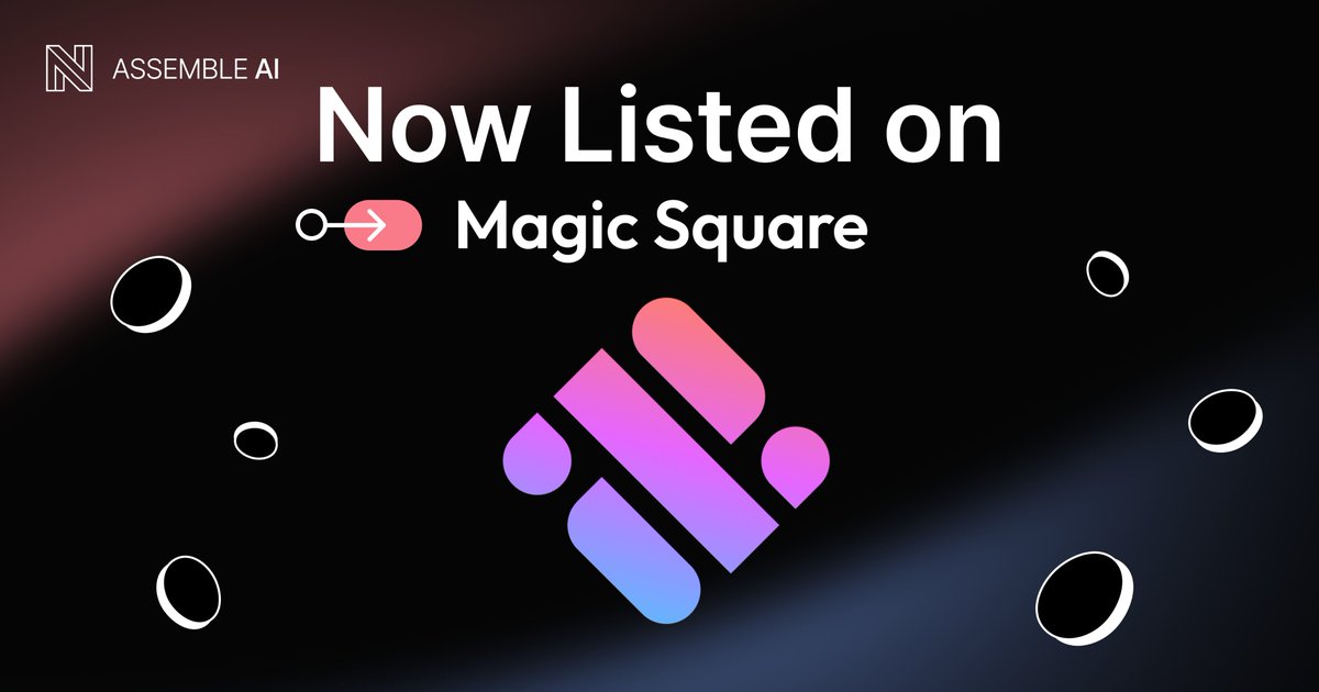 Assemble_io's tweet image. 🎉 Assemble AI has been successfully validated on the Magic Store.

This validation confirms we’ve met the community’s quality bar and are now fully discoverable within Magic Square’s curated marketplace. 🔎

What this unlocks
• Trust: Community-backed validation and transparent…
