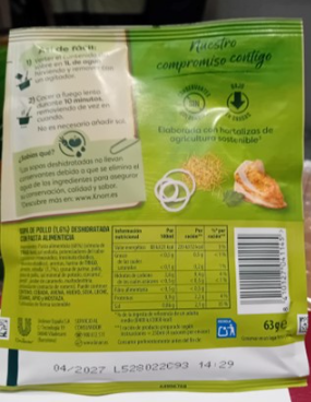 AESAN_gob_es's tweet image. ⚠️ Alerta por presencia de piezas de metal y caucho en sopa deshidratada.
🚫 No consumir
▶️Nombre: Sopa de pollo con fideos
▶️Marca: Knorr
▶️Lote: 527922C93 y 528022C93
▶️Fecha de caducidad: 04/2027
📌h7.cl/1fbpH