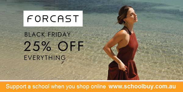 Save 25% sitewide at Forcast and support your chosen #school (at no extra cost) when you #shoponline via schoolbuy.com.au/forcast.