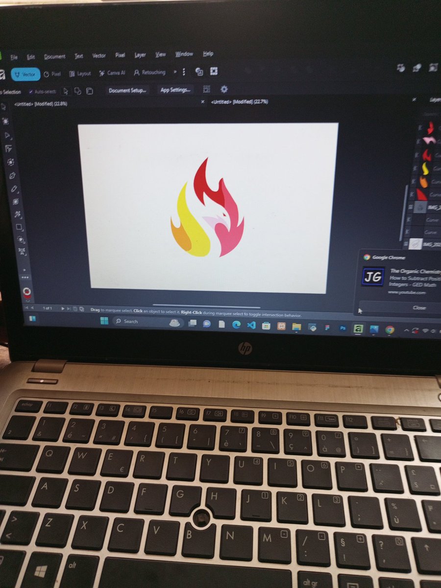 The_X_design's tweet photo. Still adding up 
Hands on logo vectorization 
It's getting hard but I'm enjoying the process https://t.co/lNInkjQre7