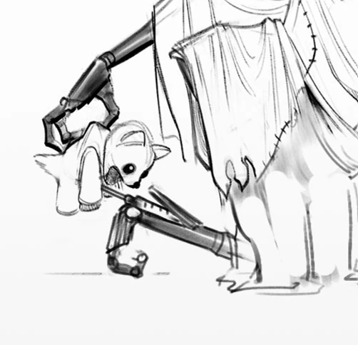 BLANKETSPIT's tweet photo. just realized in his concept art he has like go-go gadget arms which just makes me wish this was expanded upon more😭
him having replaceable limbs with weapons or doctor like stuff on them would have been so cool💔💔
#harleysawyer https://t.co/XG9lH93HZA