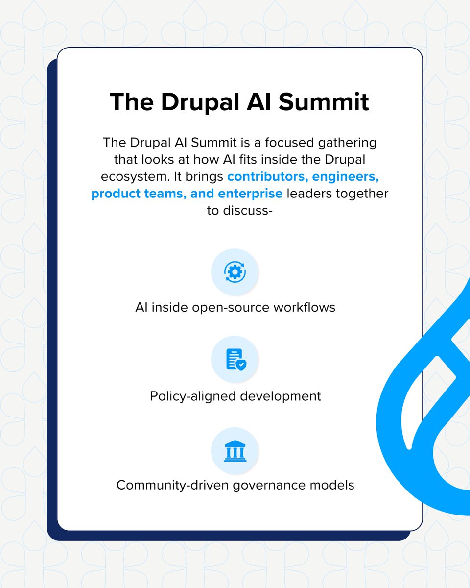 OpenSenseLabs's tweet image. Drupal AI Summit at FOST Paris 2025
Dec 9 · CNIT Forest

A dedicated day exploring the Drupal AI Initiative within #FOSTParis.

#Drupalaisummit #DrupalAI #OpenSourceAI #Conference