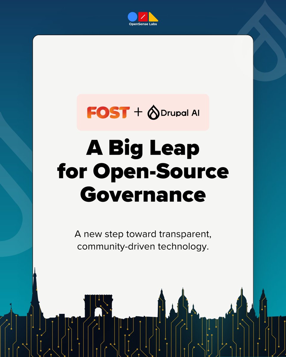 OpenSenseLabs's tweet image. Drupal AI Summit at FOST Paris 2025
Dec 9 · CNIT Forest

A dedicated day exploring the Drupal AI Initiative within #FOSTParis.

#Drupalaisummit #DrupalAI #OpenSourceAI #Conference