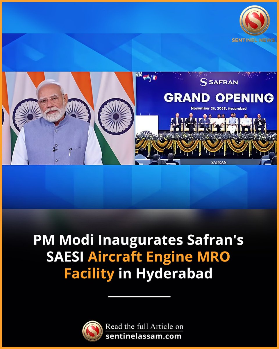 Sentinel_Assam's tweet image. New LEAP engine centre marks India’s entry into the global aviation maintenance network, boosting self-reliance and high-value investment.

Read more: sentinelassam.com/topheadlines/p…

#thesentinel #LEAP #engine