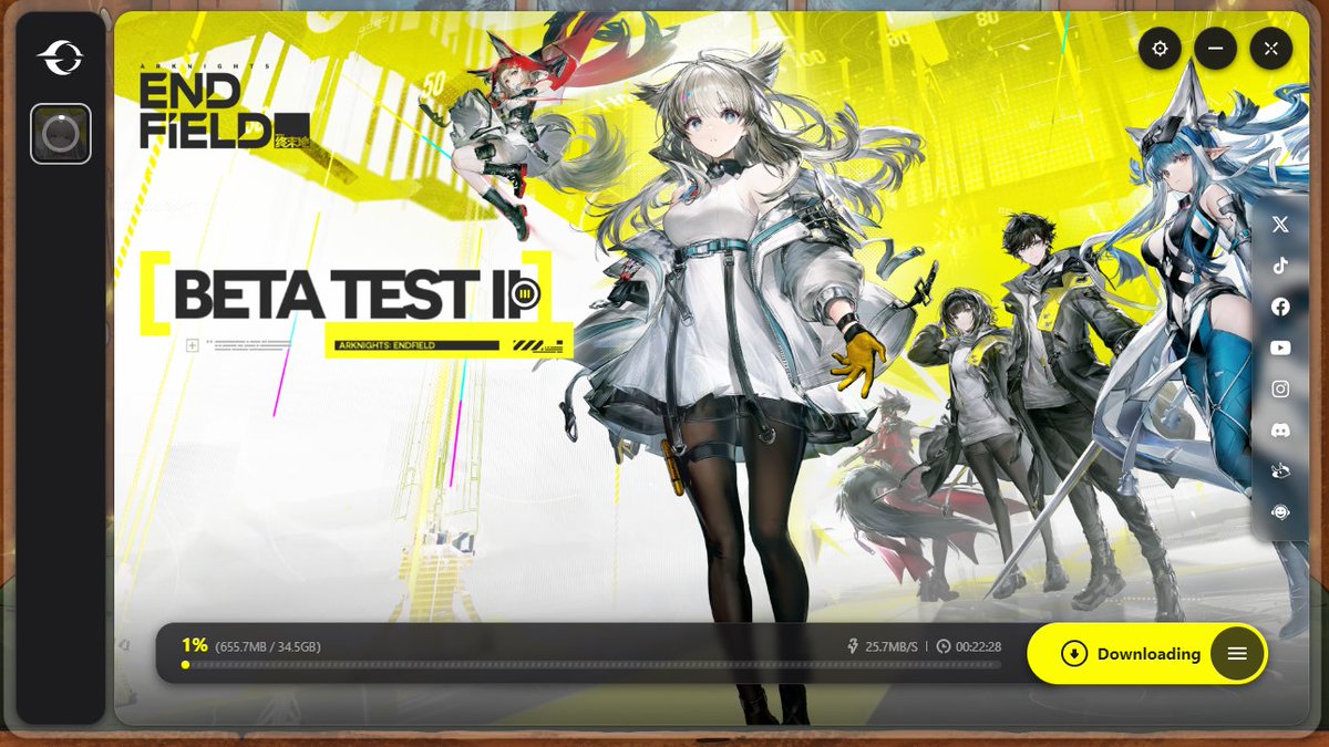 PartTimerZack's tweet image. I'm sooooo ready!!!!! Looks like they have a launcher hub for their games now so possible Arknights PC client incoming?!?

Can't wait to play Endfield!