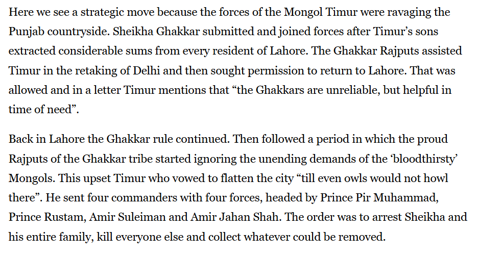 viprabuddhi's tweet photo. Most Indians don't realize that conversion to Islam among Pakistan wasn't something gradual, but happened swiftly.

Gakhars, one of the largest groups of Potohar Plateau (corresponds to historical Gandhara)
> Formed cavalry of the Hindu Shahis who fell in 1021
> Muslim Gakhar figures present by 1398

Gakhars were non-Muslims in 1021 but had become Muslim by 1208 already.

Pakistanis were always predisposed to conversion into Islam because of dominance of Sramanic faiths like Buddhism or the pastoral nomadic ways of the hinterland masses.