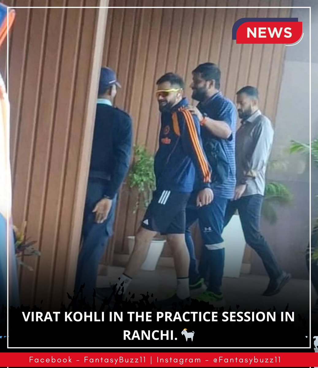 Fantasybuzz11's tweet image. KING spotted gearing up in Ranchi!
Practice vibes looking strong ahead of the big game. 🏏🔥

Hashtags:
#CricketUpdates #PracticeSession #Ranchi #TeamIndia #CricketNews