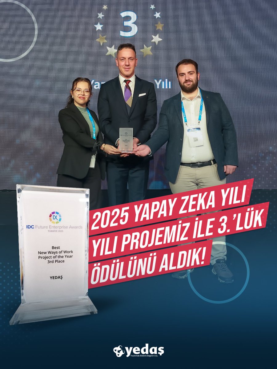 2025 Yapay Zeka Yılı Projemiz ile 3.'lük Ödülüne Layık Görüldük!

2025’i “Yapay Zekâ Yılı” ilan ederek şirketimizde kapsamlı bir dönüşüm başlattık. Çalışanlarımızın dijital yetkinliklerini artırmak ve yapay zekâ kültürünü  sürdürülebilir hâle getirmek için yıl boyunca eğitimler,