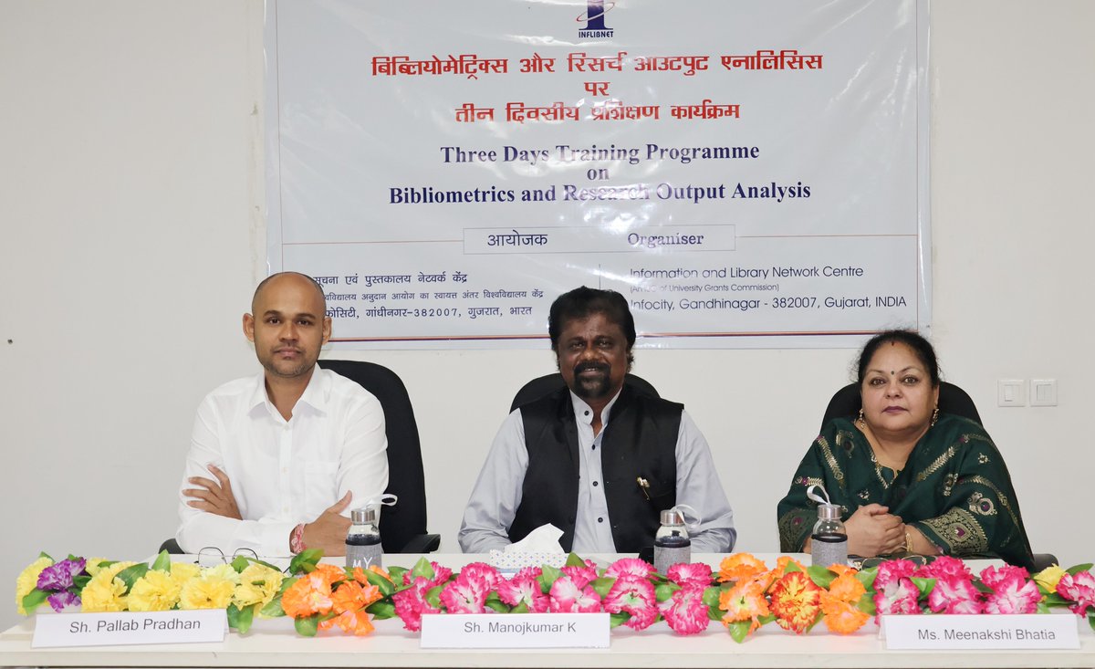INFLIBNET's tweet image. Three day training workshop on &apos;Bibliometrics and Research Output Analysis&apos; is being conducted at the @INFLIBNET from 26-28 Nov 25. Twenty-five Scientists from the CCRH, representing thirteen states, are participating in this workshop.