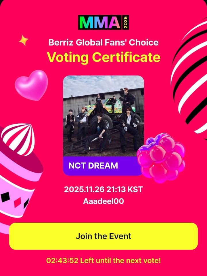 ADEL22JS's tweet image. #MMA2025_BerrizVOTE 
@berriz_official