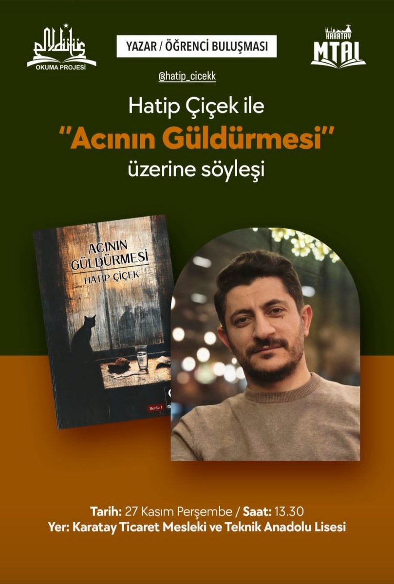 Şair arkadaşımız Hatip Çiçek'in yarınki etkinliği