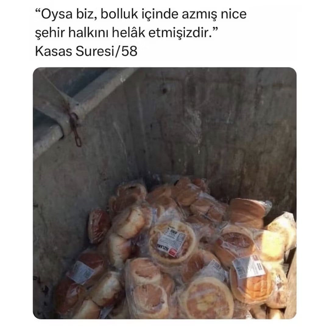 Aç olan ülkede ekmek çöpe dökülür mü?

Ülkemizde aç yok, alçak çok