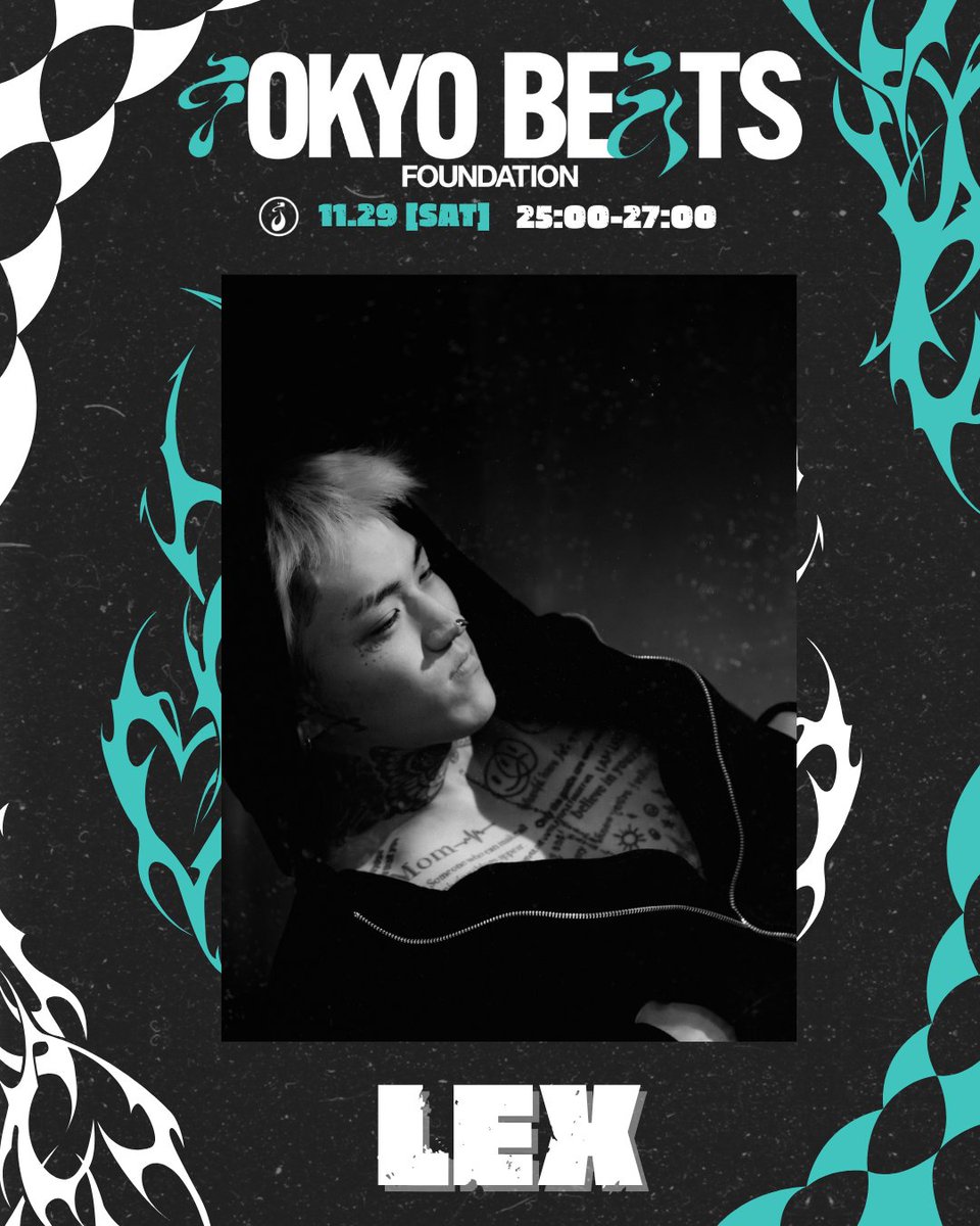 #9 (25.11.29) #jwave #tbf813

"POP YOURS" Flagship Program📻
𝗝-𝗪𝗔𝗩𝗘『𝗧𝗢𝗞𝗬𝗢 𝗕𝗘𝗔𝗧𝗦 𝗙𝗢𝗨𝗡𝗗𝗔𝗧𝗜𝗢𝗡』

次回のゲストは、ニューアルバム『Original』を
リリースしたばかりの #LEX！💥

放送は11/29(土)25時から!!!
radiko.jp/share/?sid=FMJ…

<a href="/LEX_official_z/">LEX Official</a> <a href="/lex_zx_lex_0/">LEX</a>