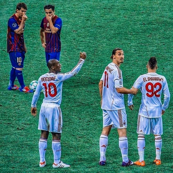 eurofootcom's tweet image. Messi, Xavi, Seedorf, Ibrahimović, El Shaarawy. 🔝✨