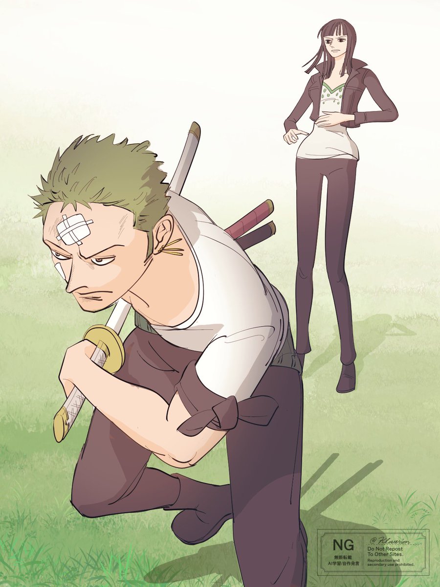 ゾロビンの日💚💜おめでとうございます！🎉
間に合わなくて未完成ですが上げます💦
#2025秋の剣華祭