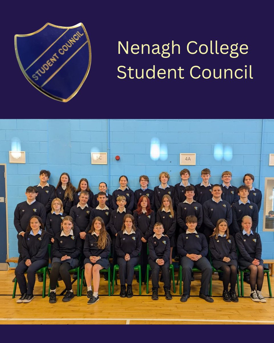 NenaghCollege's tweet image. 👏 Meet our 2025/26 Student Council!
Leading, inspiring &amp;amp; making student voices heard 💬
Plus, as Ethos Ambassadors, they’ll model our core values every day:
🌟 Excellence | 💕 Care | 🤝 Community | 🙌 Respect | ⚖️ Equality

#StudentVoice #CoreValues #TETB #Equality #Respect