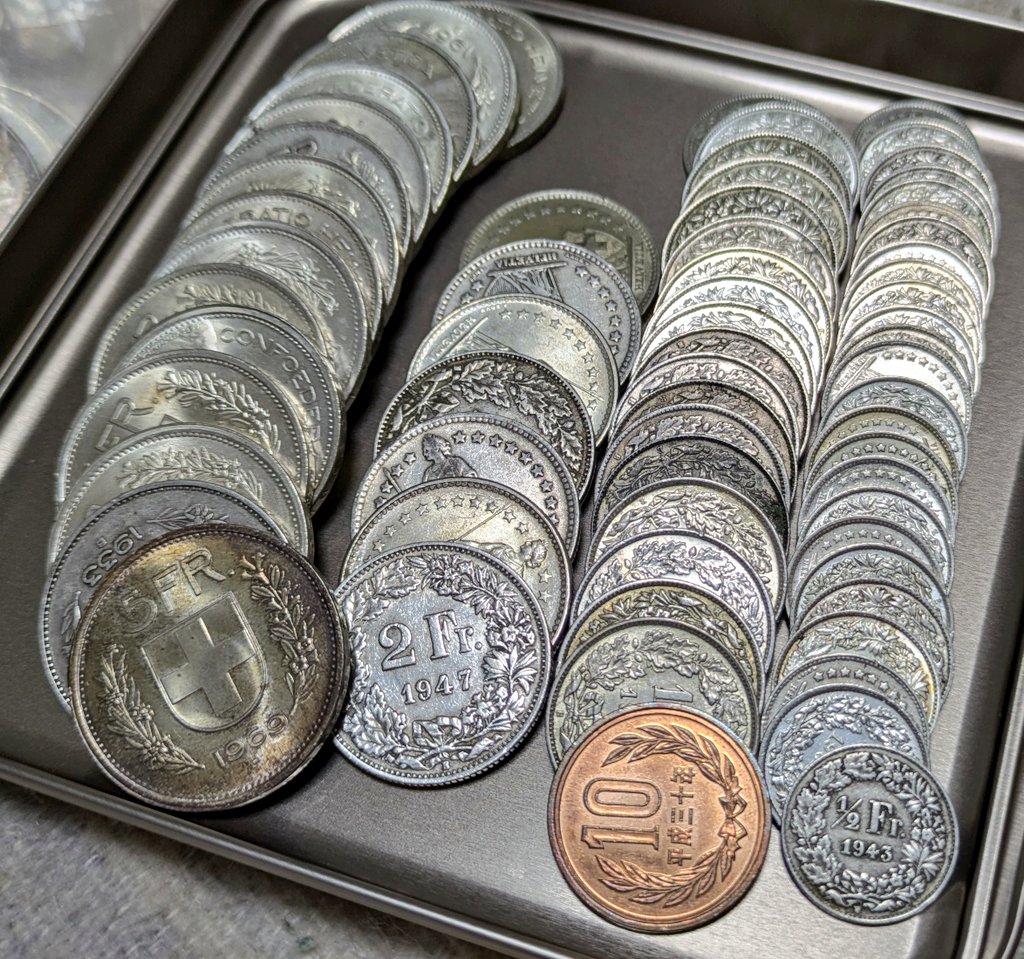 スイスフラン……【銀貨】83.5%含有 なんだか心強い