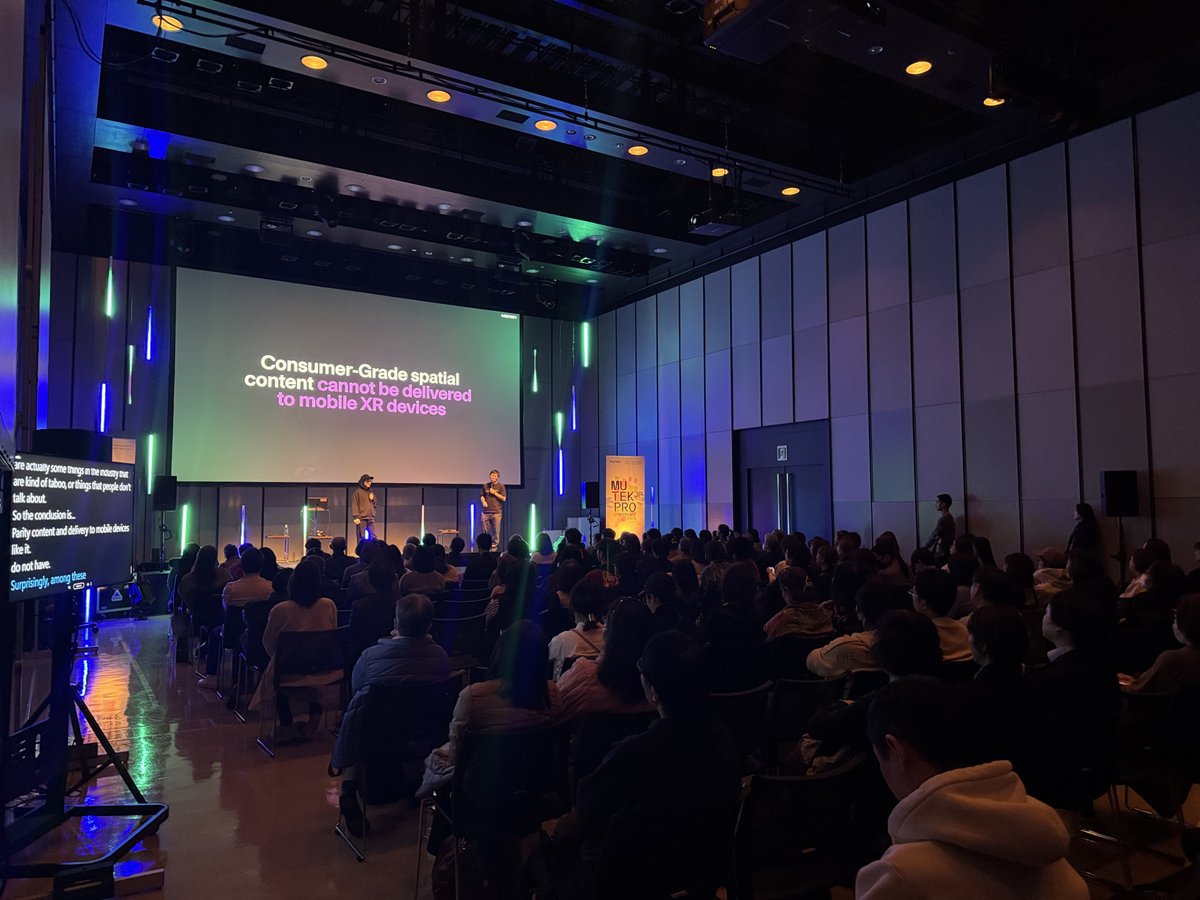 mawariXR's tweet image. MUTEK Japan’s 10 year anniversary was a very special moment for us.
We had the opportunity to bring @luismawari and @takeo_es9 on stage to share Mawari’s past, present, and the vision that moves us forward.

Thank you for the warm support and for believing in what we are…