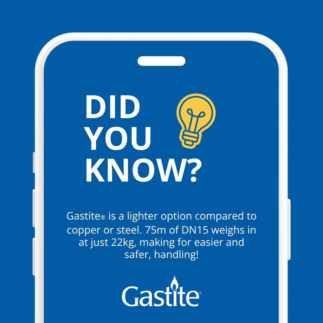 GastiteUK's tweet image. Gastite® provides more than just flexible gas piping. We offer expert support, training, and trusted solutions to help installers and engineers complete projects safely, efficiently, and confidently.

#GastiteUK #CSST #GasInstallation #GasEngineer #GasSafe #HVAC