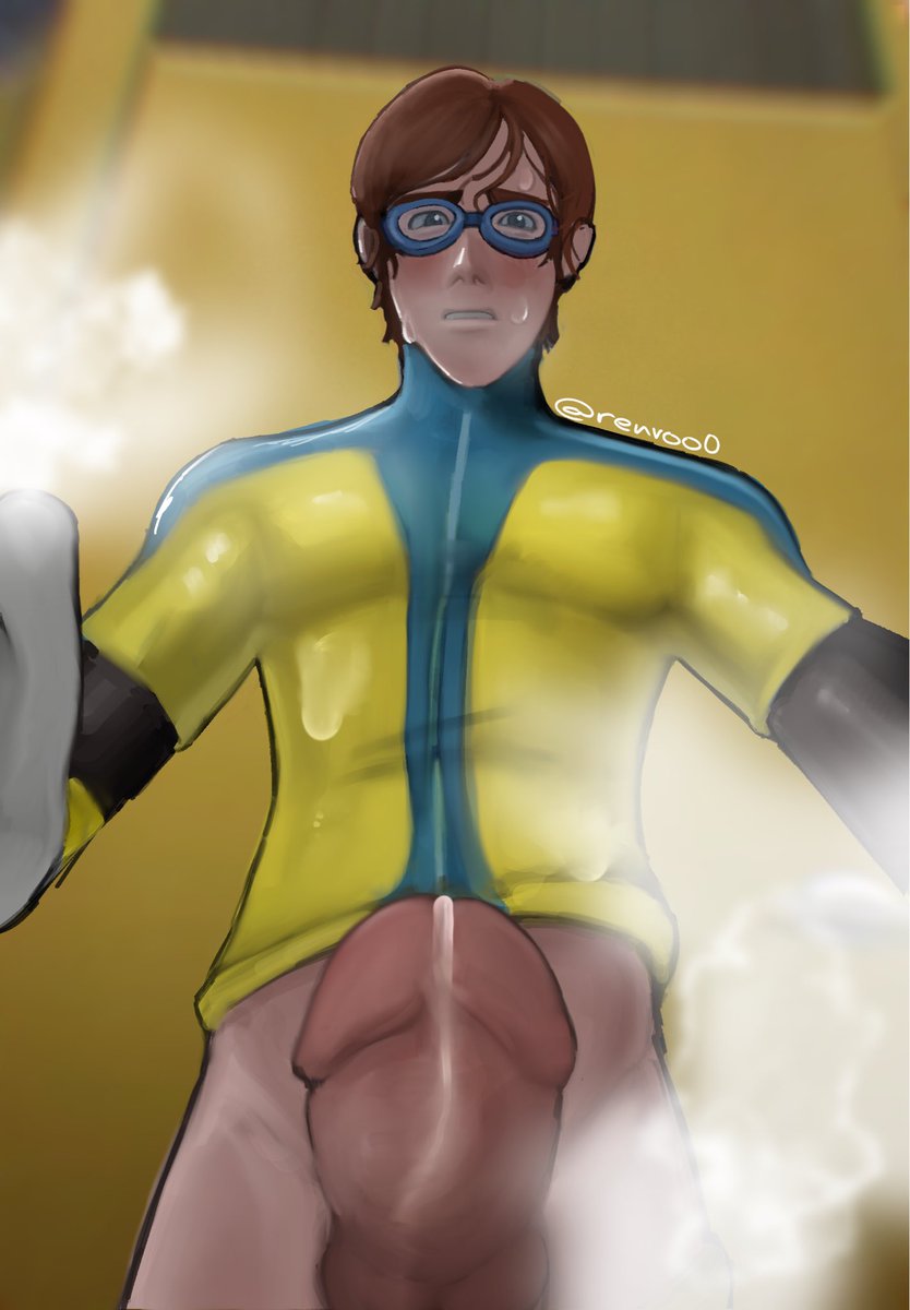Renvoo0's tweet photo. My 1st nsfw art, waterbot from dispatch game. #dispatchgame #waterboy #nsfwtwt https://t.co/vMfcNj12U1