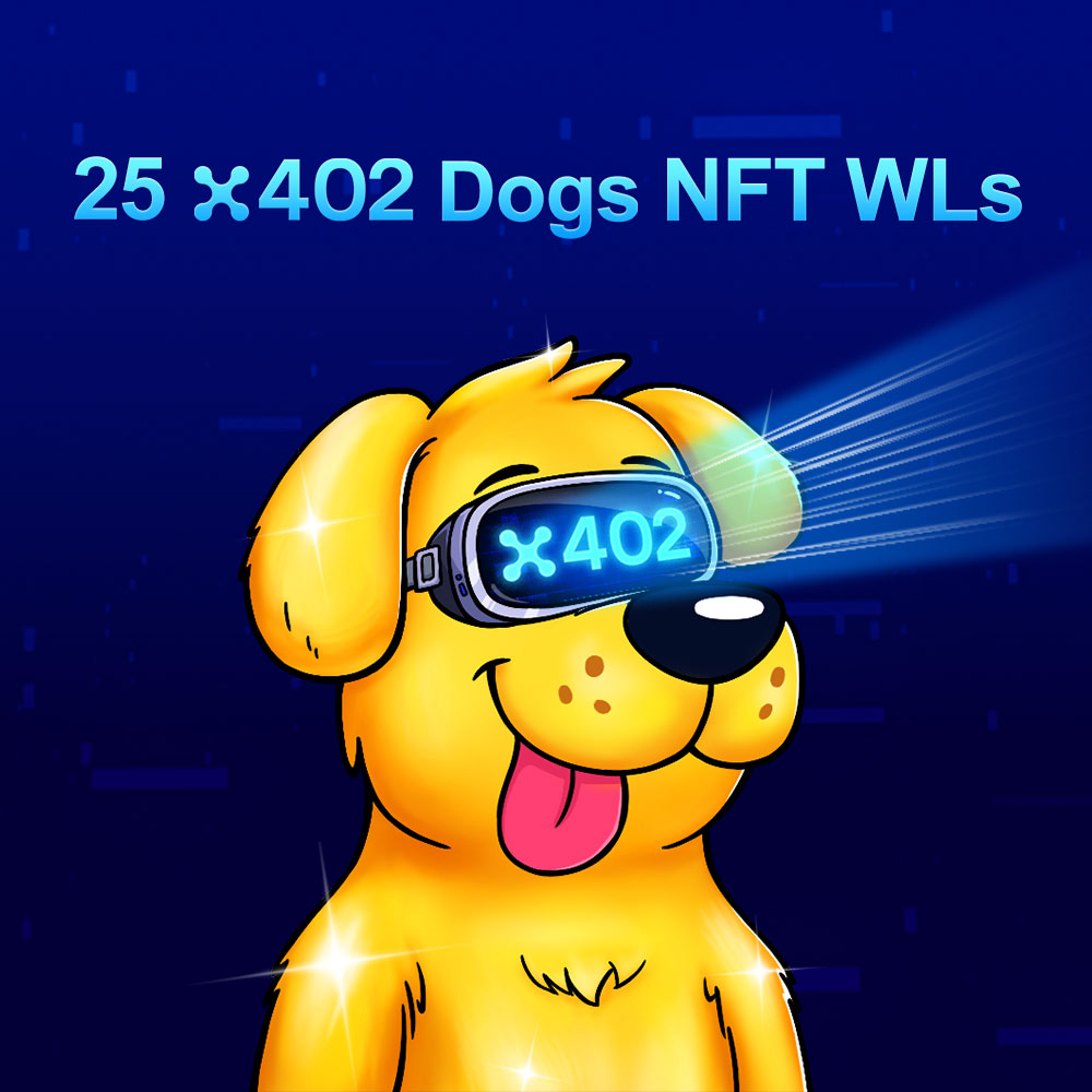 x402Dogs's tweet image. [Round #5] 25 x402 Dogs NFT WL Giveaway!

⏰48 Hours
🎰 100% fair auto draw

To enter:

base.meme/giveaways/x402…

RT &amp;amp; drop wallet, we’ll randomly pick 2 more winners!