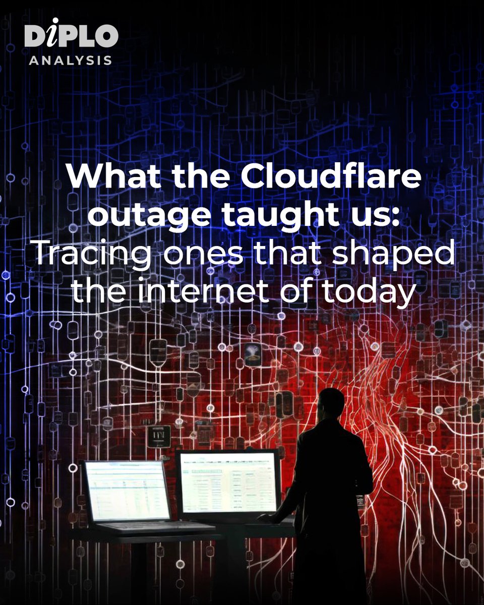 DiplomacyEdu's tweet image. We rely on the internet for everything - from work and travel to groceries, friendships, and even the simplest daily tasks. It’s hard to imagine life without it.

But beneath that smooth digital surface lies a fragile ecosystem. A single wrong update, a mistyped command, or a…